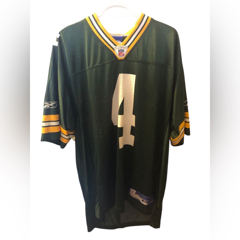 Vintage Brett Favre #4 Green Bay Packers NFL Football Jersey Reebok Men's Med